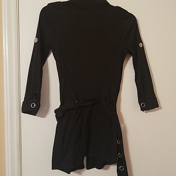 Black grommet blouse/jacket - Picture 4 of 4